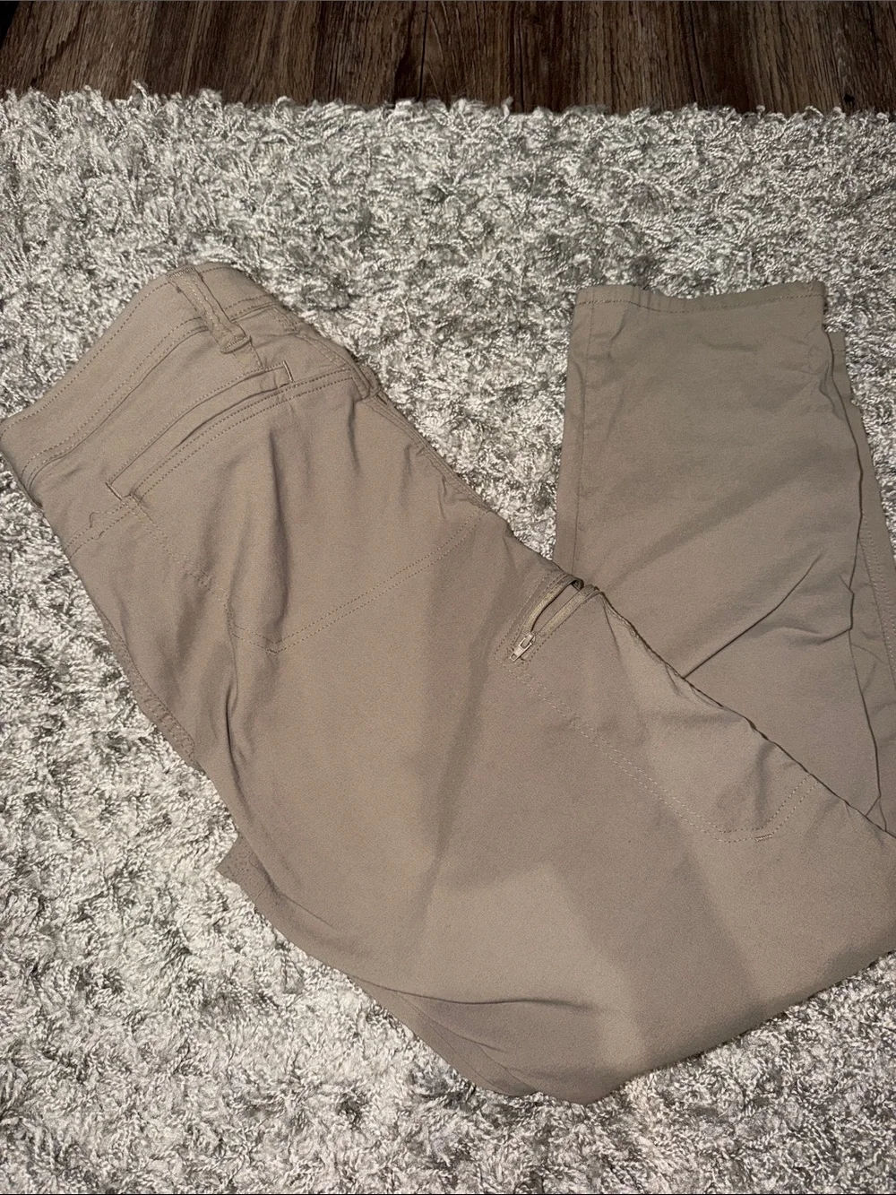 Wrangler Men's Tan Cargo Pants with Zippered Pockets